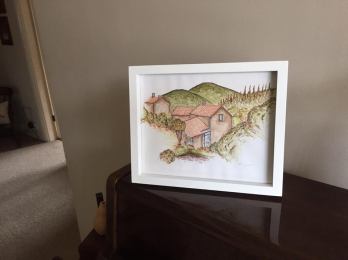 Commissioned drawing of a holiday home